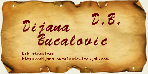 Dijana Bucalović vizit kartica